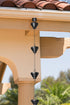 Aluminum Siam Rain Chain Replacement Downspout for Gutters, 8-1/2 Feet Length, Matte Black